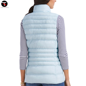 Chaleco acolchado sin mangas de calidad para Mujer a caballo, informal, Simple, Color sólido, algodón transpirable con botón, venta al por mayor - Product Image 3