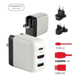 Station d'accueil Powerdock 65 pour Nintendo SWITCH 2, accessoire de jeu vidéo en noir et blanc SF ACC0105 - Product Image 3