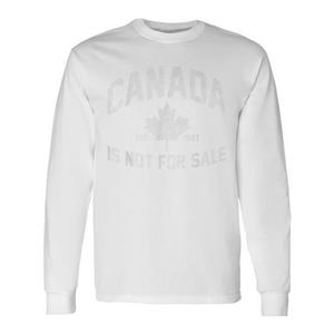 Maglietta a Maniche Lunghe 'Canada Non è in Vendita' con Bandiera Canadese del 1867, Prodotto Promozionale - Product Image 1