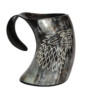 Corne à boire Viking pour corne polie de boeuf de bière pour boire corne naturelle fabriquée pour une pièce naturelle à bas prix - Product Image 1