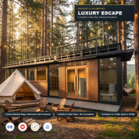 Hôtel-Resort Villa Conteneur Extensible Certifié CE ISO de Qualité Supérieure, 40 pieds, Hébergement Préfabriqué de Luxe pour Développeurs Hôteliers