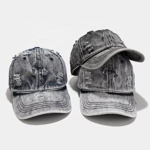 2025 nouveaux chapeaux de Style Vintage lavé de haute qualité Logo personnalisé broderie en détresse RCotton 6 panneaux casquettes de Baseball unies - Product Image 3