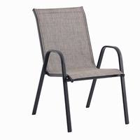 Chaise de salle à manger empilable en métal Teslin de haute qualité pour jardin, bistrot et extérieur – Vente en gros