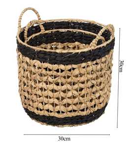 Panier de rangement en herbe de mer du Vietnam, forme ronde, multi-usage, pour la lessive, nouveau style 2026, couleur naturelle, décoration intérieure, OEM/ODM - Product Image 1