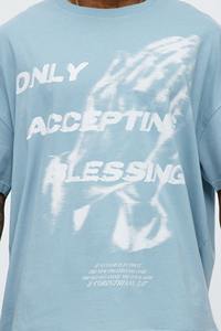 Verano de moda al por mayor OEM personalizado serigrafiado camiseta gráfica manga corta suelta cuello redondo Casual alfabeto - Product Image 2