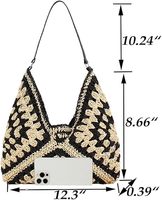 Bolso de mujer Boho de macramé hecho a mano para una ropa informal elegante con intrincado trabajo de cuerda y un estilo artístico único