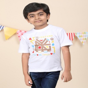 Precio bajo 100% algodón Camiseta de cuello redondo para niño Ropa estampada para todas las estaciones en diferentes métodos y materiales - Product Image 6