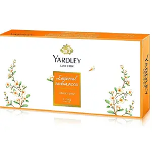 Yardley London Imperial Sandelholz Packung mit 3 parfümierten Signaturen Duft von Luxus seifen