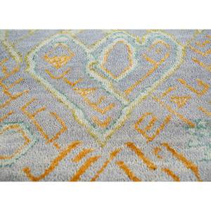 Alfombra Manchaha Azul de Lana y Seda Anudada a Mano, Patrón Geométrico y Abstracto, Rectangular, para Pasillo, Uso en Automóvil, Modelo Lub-6583, Alfombra DIY para Habitación - Product Image 3