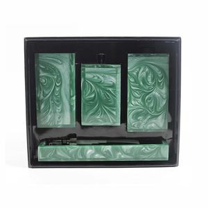 Juego de baño de Diseño Artesanal moderno, resina mate, decoración económica con dispensador de jabón, soporte para cepillo de dientes, bandeja con patrón de amor - Product Image 3