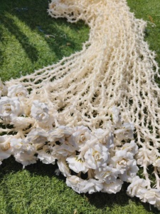 Eid Ramadán fiesta decoración Rosa guirnalda tuberosa flor cadena Nikah boda decoración Holi Haldi Mehndi nuevo blanco tema telón de fondo - Product Image 2