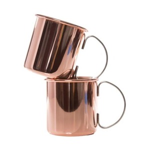 Taza de mula de cobre martillado con base fuerte y alto brillo adecuada para servir bebidas frías y reuniones festivas - Product Image 6