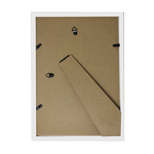 Classical <b>White</b> Wood Decor Poster <b>Frame</b> 21x29.7 cm (DIN <b>A4</b>) for Display or DIY Hanging Simple Style - Product Image 2
