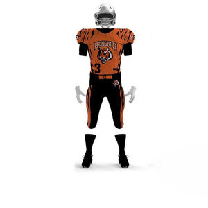 Set di Football americano <span class=keywords><strong>marrone</strong></span> squadre ricamate da uomo USA abbigliamento sportivo manica corta nuovo arrivo all'ingrosso personalizzato sublimazione digitale - Product Image 2