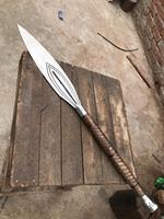 Hache-tarière tactique MDM forgée à la main, lame en acier à haute teneur en carbone, manche en bois de rose, prête au combat, lance médiévale, qualité industrielle 4