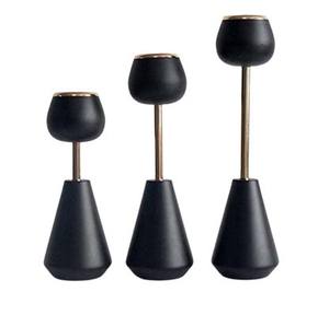 Bougeoirs coniques Bougeoirs en métal Pot de bougie unique Pièce maîtresse décorative Bougeoirs de table - Product Image 4