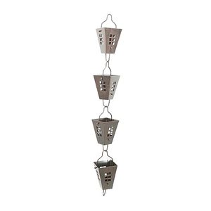 Chaîne de pluie moderne en métal galvanisé de conception supérieure en forme de carré de fleur pour les accessoires extérieurs de jardin décoratifs - Product Image 1