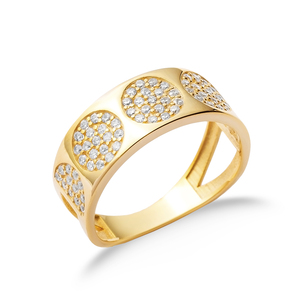 Ronda CZ piedras de diámetro ancho banda anillo mujeres turco hecho a mano venta al por mayor 925 joyería de plata esterlina - Product Image 3