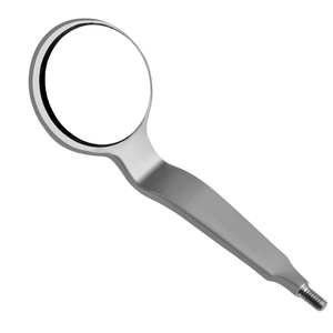Miroir buccal dentaire manuel double face en acier inoxydable, outil d'examen oral à double réflexion, anti-buée, réutilisable, autoclavable - Product Image 5