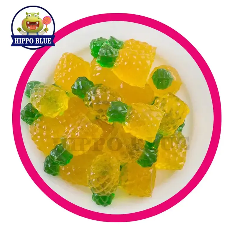 Offre Spéciale bonbons à saveur d'ananas mélange fruits juteux doux gelée ruban adhésif rouleau bonbons gommeux grossiste d'usine à vendre