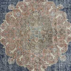 Alfombra Vintage Extra Grande de 6.7x10.6 pies, Alfombra Turca con Diseño Floral Azul - Product Image 3