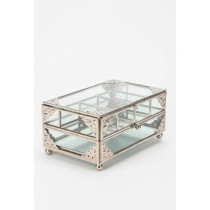 Modern Designer 3-Piece Luxurious <b>Clear</b> Metal Decorative Jewellery <b>Box</b> Set New Latest for Ladies Use - Product Image 3