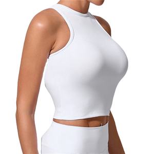 RUIQUWIN – Débardeur de sport décontracté respirant pour femme, haut de yoga OEM avec manches rayées, vêtements de yoga pour femme - Product Image 6