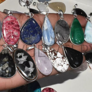 Vente en gros lot de pendentifs en argent sterling 925 ethniques faits à la main pierres précieuses naturelles GRV BIJOUX pour mariages fiançailles fêtes - Product Image 6