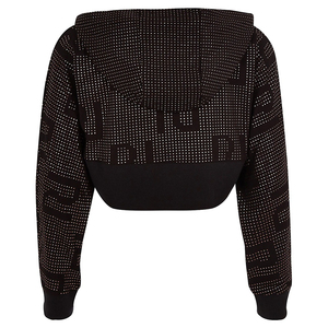 Fabricant OEM sur mesure de sweats à capuche streetwear pour femmes, en molleton épais 345 g/m², sweat à capuche court pour femmes - Product Image 6