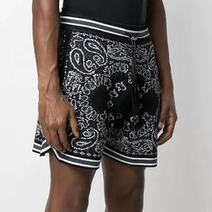 Embroidery Print Summer Streetwear Custom Summer Short Custom <b>Bandana</b> Shorts Custom Beach Shorts - Product Image 3