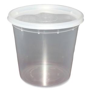 GEN 24 Oz. Contenedor de Almacenamiento de Alimentos de Plástico Transparente con Tapa 240/Caja - Product Image 4