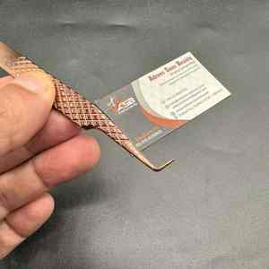 Pinzas de extensión de pestañas de volumen clásico, pinzas de pestañas de marca privada de acero inoxidable sostenible con plasma de oro rosa - Product Image 6