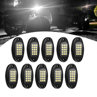 Kit de Luces LED Blancas de 6000k, 4/10/12/16 Pods, Resistentes al Agua IP68 con Cables de Extensión para ATV, RV, UTV, SUV, Camionetas Todoterreno