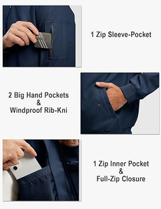 100% 涤纶夏季轻便跑步夹克，带拉链立领防晒透气服装 - Product Image 5