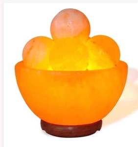 Lámpara de sal de cristal de procesamiento multifuncional de forma Natural pura del Himalaya Luz de sal regulable natural multiforma - Product Image 2