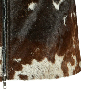 Falda de Cuero Vacuno de Diseño Nuevo, Color Sólido, Corte Ajustado, Estilo Urbano Profesional - Product Image 3