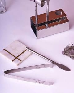 Ensemble d'outils de bar en acier inoxydable de qualité supérieure avec support compact, outils professionnels de mélange de cocktails pour bar à domicile et cadeaux - Product Image 5