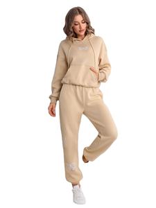 Survêtement d'hiver léger en polyester et coton pour femme, manches longues, décontracté, respirant, séchage rapide, conception OEM, taille XL - Product Image 6