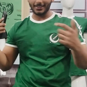 Venta al por mayor de fábrica de polialgodón Ringer de manga corta Camiseta logotipo personalizado bordado hombres camisetas bordado camiseta - Product Image 1