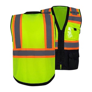 Chaleco DE SEGURIDAD reflectante de poliéster de malla de alta visibilidad de clase 2 con bolsillos Chalecos para hombres - Product Image 4