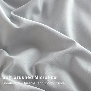 Set <span class=keywords><strong>Copripiumino</strong></span> <span class=keywords><strong>Matrimoniale</strong></span> - Set Biancheria da Letto <span class=keywords><strong>Grigio</strong></span> per Letto <span class=keywords><strong>Matrimoniale</strong></span> con Chiusura a Cerniera, <span class=keywords><strong>Copripiumino</strong></span> in Morbida Microfibra con 2 Federe, <span class=keywords><strong>Grigio</strong></span> - Product Image 4