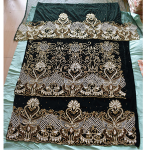 Pañuelo Africano de Terciopelo con Cuentas, Estilo George, para Mujeres Adultas, Elegante, Tradicional, Accesorio de Moda Africana - Product Image 2