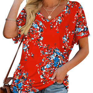 Camiseta de mujer con logotipo personalizado al mejor precio, ropa de calle de verano hecha de algodón transpirable, oferta en camiseta de mujer de nuevo estilo - Product Image 1