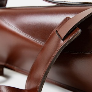 Premier Leather Gun Slip up to 30 Buckle & Flap Harness Brown Carry Case Gun Slip <b>Bag</b> for Shot with Handle - Product Image 5