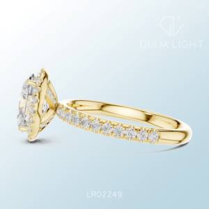 แหวนทรงรีประณีต ผลิตตามสั่ง ได้รับการรับรองจาก IGI ออกแบบด้วยมือ เหมาะสำหรับผู้ซื้อขายส่งที่มองหาคุณภาพสูง - Product Image 4