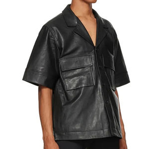 Top Trendy Design Regular Fit Men <b>Leather</b> <b>Shirts</b> Wholesale Factory Made Men <b>Leather</b> <b>Shirts</b> For Adults - Product Image 3
