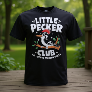 Camiseta Little Pecker Club Crew con diseño de amante de las aves, color negro - Product Image 3