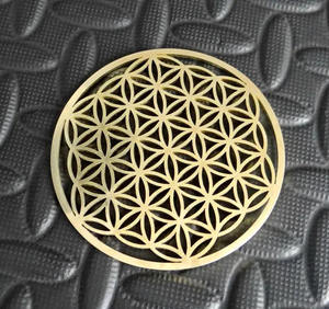 Modern Design Solid Brass <b>Coasters</b> Wholesale Home Cup <b>Coasters</b> with Golden Leaf Pattern Metal Material - Product Image 3