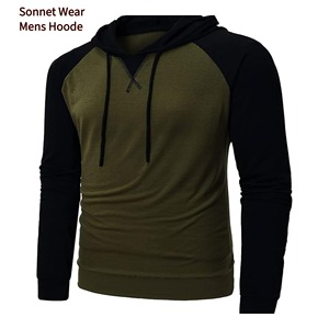 Sudadera con capucha sólida para hombre con bolsillo de canguro Diseño de hombro caído Sudadera duradera - Product Image 5