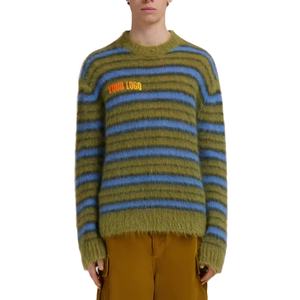 Pull en laine/acrylique ample et chaud à col rond pour homme, avec logo brodé personnalisé de qualité supérieure - Product Image 3